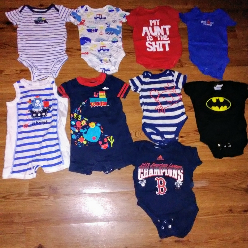 Boys Size 6 Months Onesies
